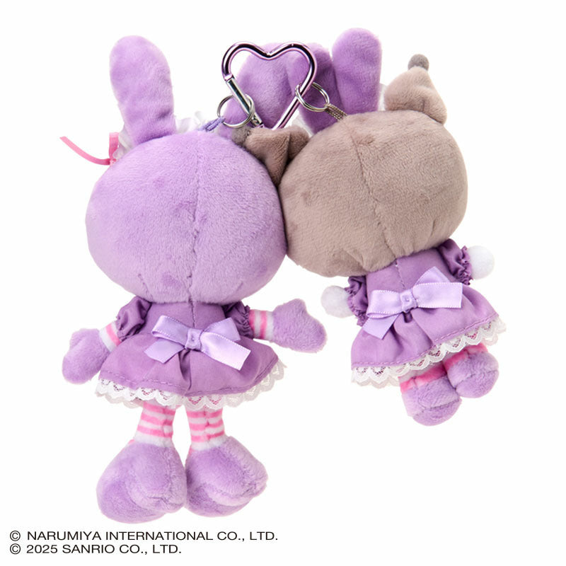 Sanrio × Mezzo Piano | Kuromi & Berrie Mascot Holder Bag Charm Plush Keychain (Purple)