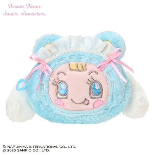 Sanrio × Mezzo Piano | Cinnamoroll Reversible Face-shaped Pouch 130×50×100mm (Blue)