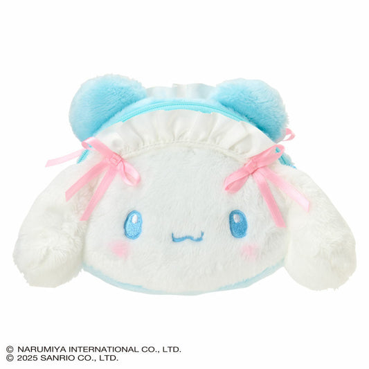 Sanrio × Mezzo Piano | Cinnamoroll Reversible Face-shaped Pouch 130×50×100mm (Blue)