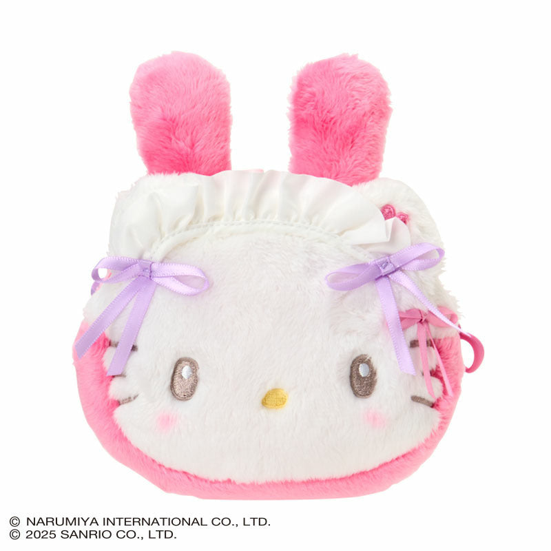 Sanrio × Mezzo Piano | Hello Kitty Reversible Face-shaped Pouch 130×50×100mm (Pink)