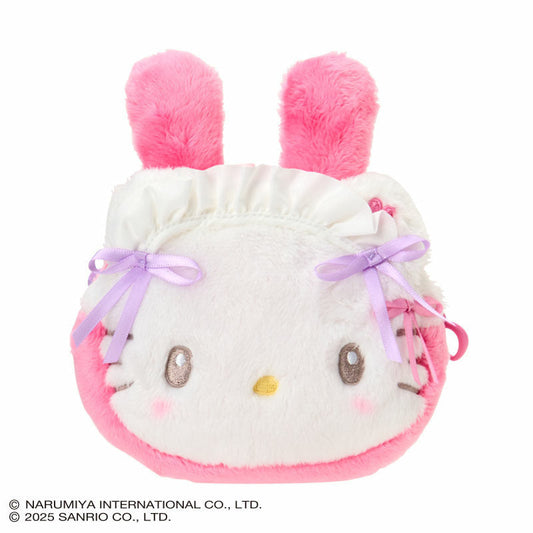Sanrio × Mezzo Piano | Hello Kitty Reversible Face-shaped Pouch 130×50×100mm (Pink)