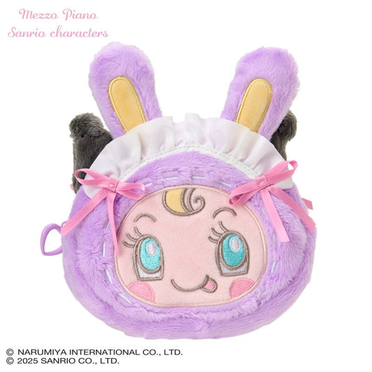 Sanrio × Mezzo Piano | Kuromi Reversible Face-shaped Pouch 130×50×100mm (Purple)