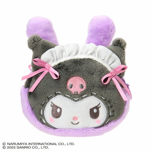 Sanrio × Mezzo Piano | Kuromi Reversible Face-shaped Pouch 130×50×100mm (Purple)