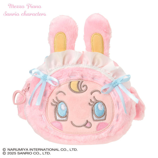 Sanrio × Mezzo Piano | My Melody Reversible Face-shaped Pouch 130×50×100mm (Pink)