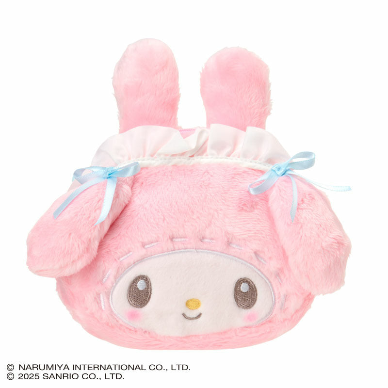 Sanrio × Mezzo Piano | My Melody Reversible Face-shaped Pouch 130×50×100mm (Pink)