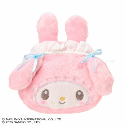 Sanrio × Mezzo Piano | My Melody Reversible Face-shaped Pouch 130×50×100mm (Pink)