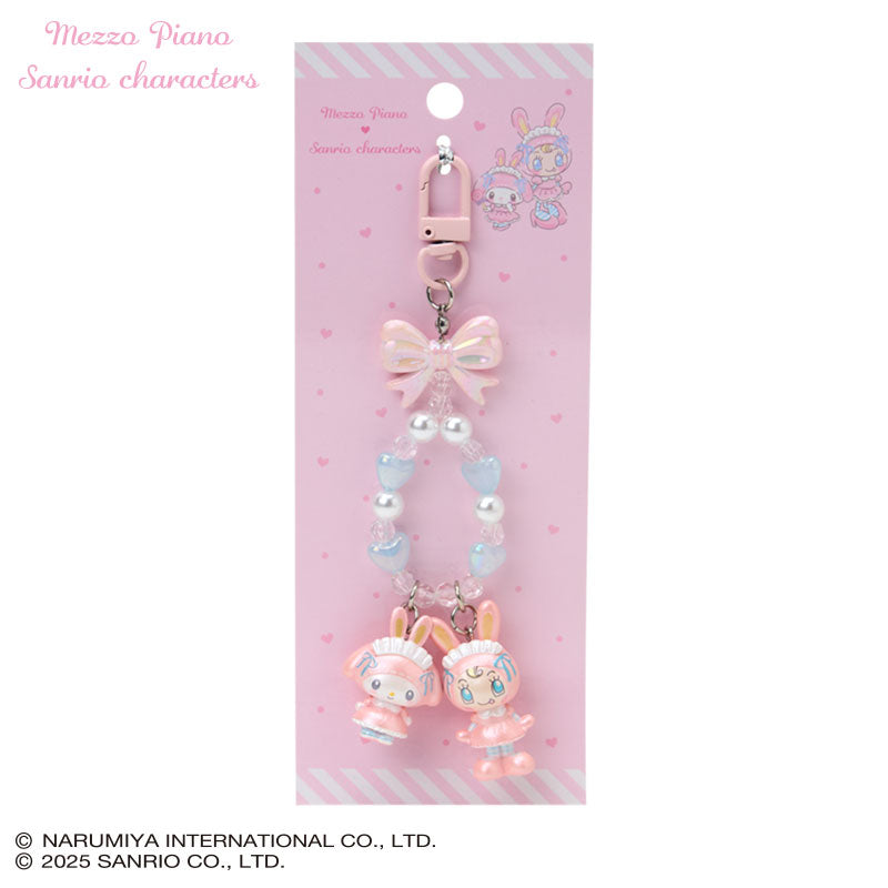 Sanrio × Mezzo Piano | My Melody Phone Holder Keychain with Key Ring Charm 20×15×40mm (Pink)