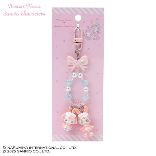 Sanrio × Mezzo Piano | My Melody Phone Holder Keychain with Key Ring Charm 20×15×40mm (Pink)