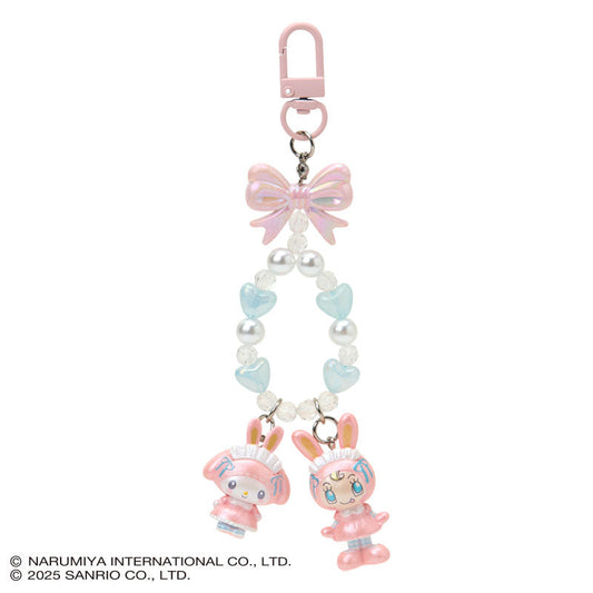 Sanrio × Mezzo Piano | My Melody Phone Holder Keychain with Key Ring Charm 20×15×40mm (Pink)