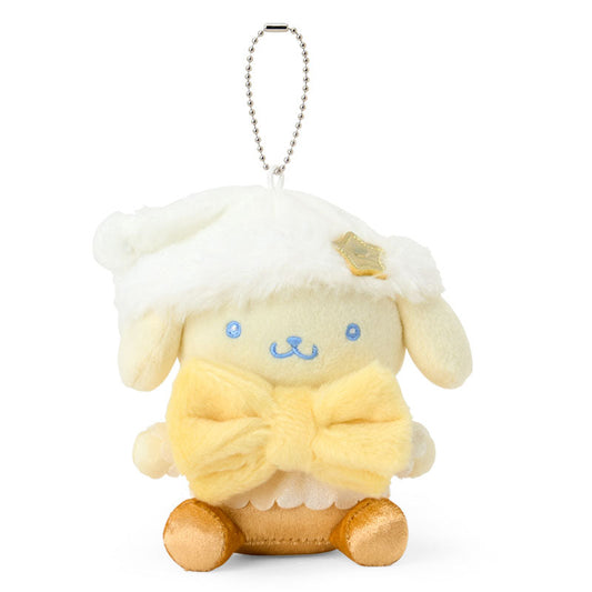 SANRIO | Pompompurin Pom Pom Purin Plush Mascot Keychain Bag Charm 107×90×130mm (Sparkling Winter)