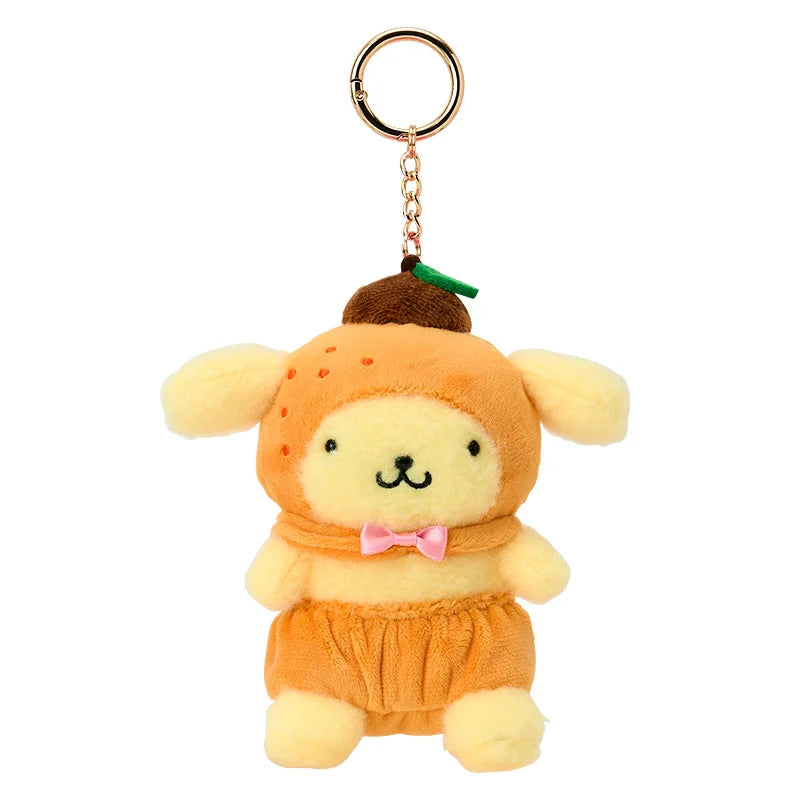 SANRIO | Pom Pom Purin Pompompurin Mascot Holder Bag Charm Keychain 100x75x140mm (Fruit Design)
