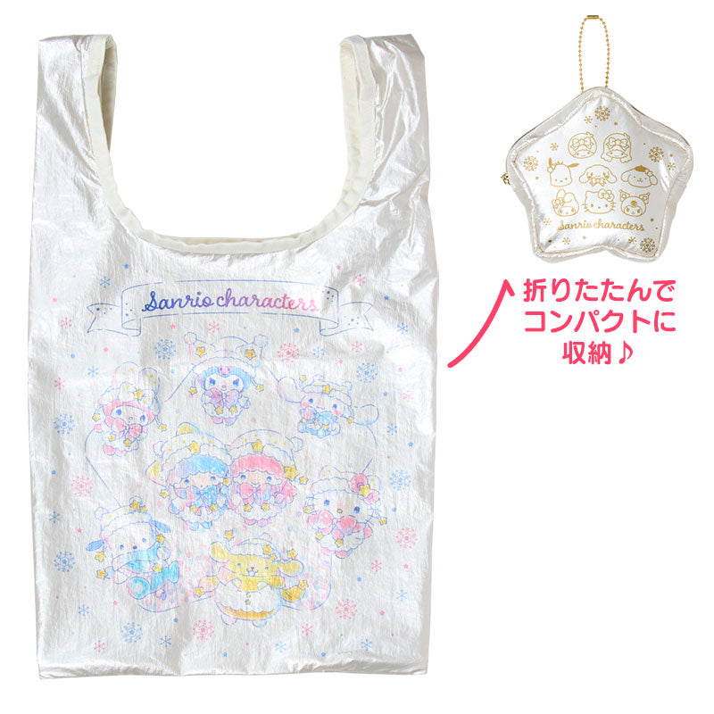 SANRIO | Foldable Eco Bag 280×3×320m with Case 120×20×110mm (Sparkling Winter)
