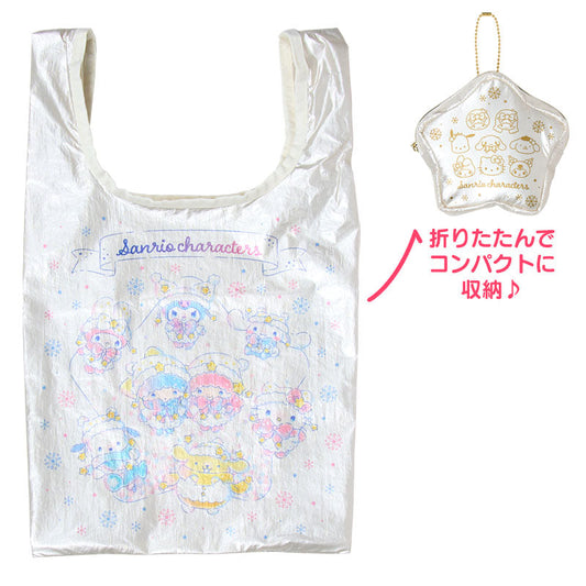 SANRIO | Foldable Eco Bag 280×3×320m with Case 120×20×110mm (Sparkling Winter)