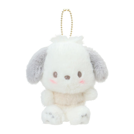 SANRIO | Pochacco Mascot Holder Bag Charm Plush Keychain 110×80×140mm (Nap on Fluffy White Cloud)