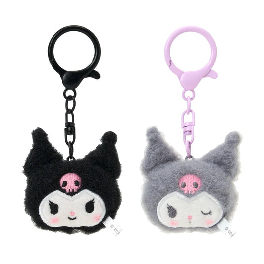 SANRIO | Kuromi Plush Mascot Keychain Set of 2 50×25×55mm Each (Matching Smiley Faces)