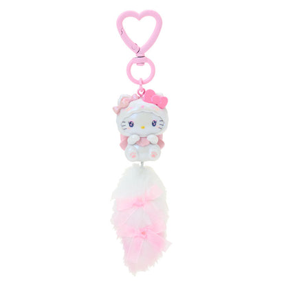 SANRIO | Hello Kitty Dangling Tail Mascot Strap Keychain 35×25×105mm (Milky Kitten)