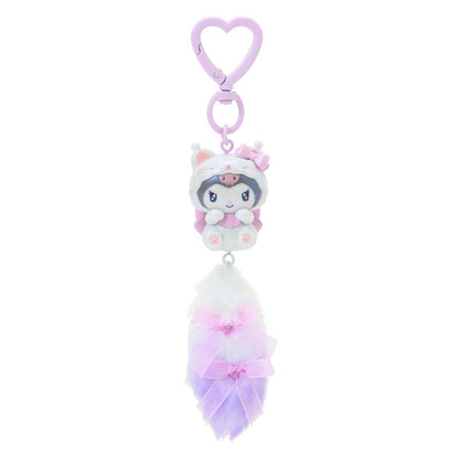 SANRIO | Kuromi Dangling Tail Mascot Strap Keychain 35×25×105mm (Milky Kitten)