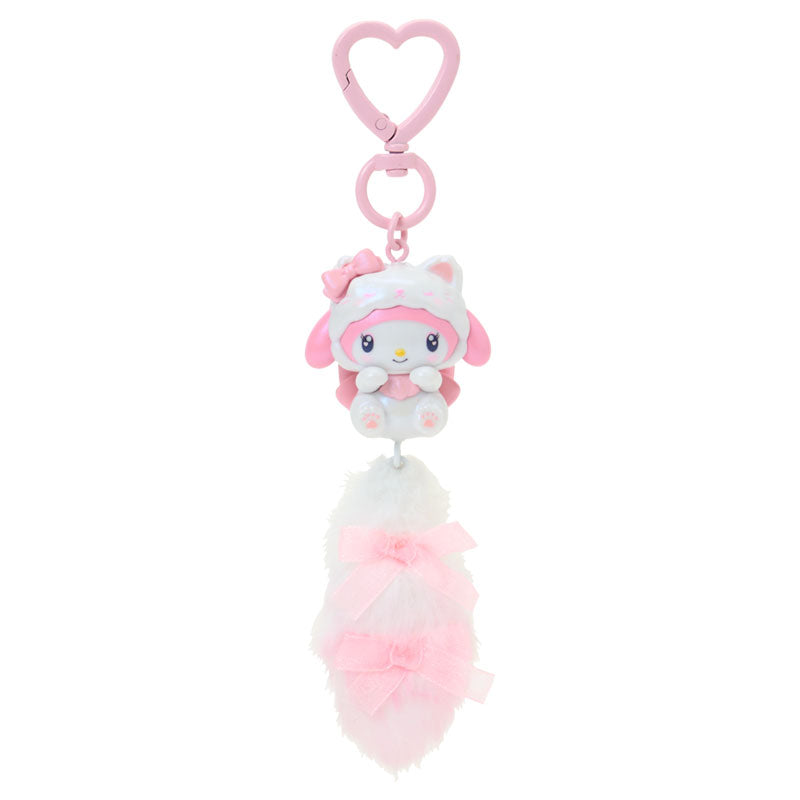 SANRIO | My Melody Dangling Tail Mascot Strap Keychain 35×25×105mm (Milky Kitten)