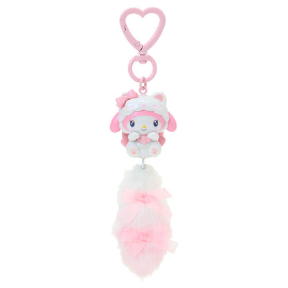 SANRIO | My Melody Dangling Tail Mascot Strap Keychain 35×25×105mm (Milky Kitten)
