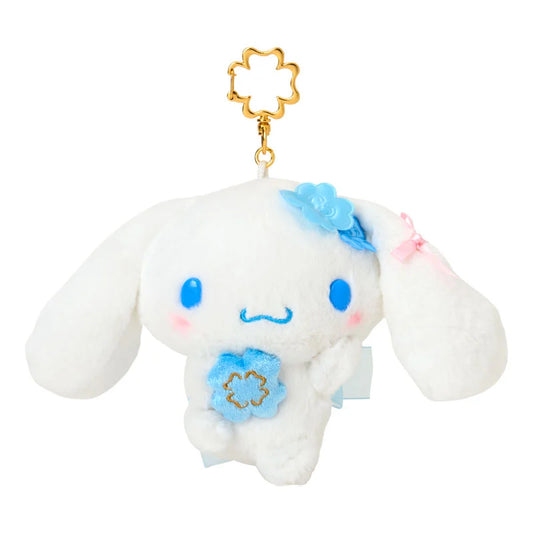 SANRIO | Cinnamoroll Plush Mascot Holder Keychain Bag Charm 150×60×115mm (Light Blue Clover)