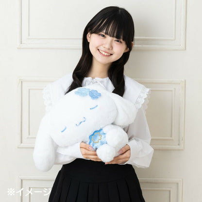 SANRIO | Cinnamoroll Hugging Plush Doll Plush Toy 400×210×260mm (Light Blue Clover)