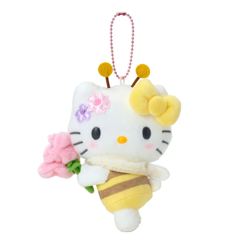 SANRIO | Hello Kitty Mascot Holder Bag Charm Plush Keychain 130×60×150mm (Flower Loving Little Bee)