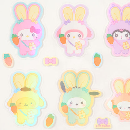 SANRIO | Sheet Sticker  110×5×115mm (Puffy Ear Rabbit Club)