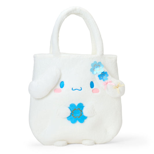 SANRIO | Cinnamoroll Fluffy Tote Bag 400×20×380mm (Light Blue Clover)