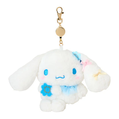 SANRIO | Cinnamoroll Plush Pass Case Keychain 230×50×140mm (Light Blue Clover)