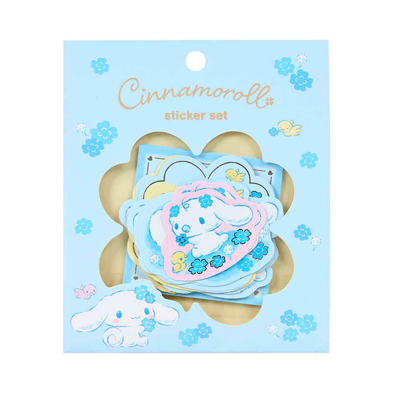 SANRIO | Cinnamoroll Sticker Set 110×4×130mm (Light Blue Clover)