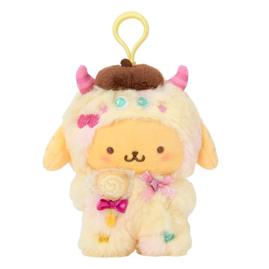 SANRIO | Pompompurin Pom Pom Purin Mascot Holder Bag Charm Keychain 120×75×160mm (Colorful Pop Monster)
