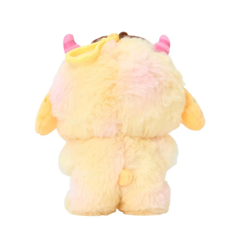 SANRIO | Pompompurin Pom Pom Purin Mascot Holder Bag Charm Keychain 120×75×160mm (Colorful Pop Monster)