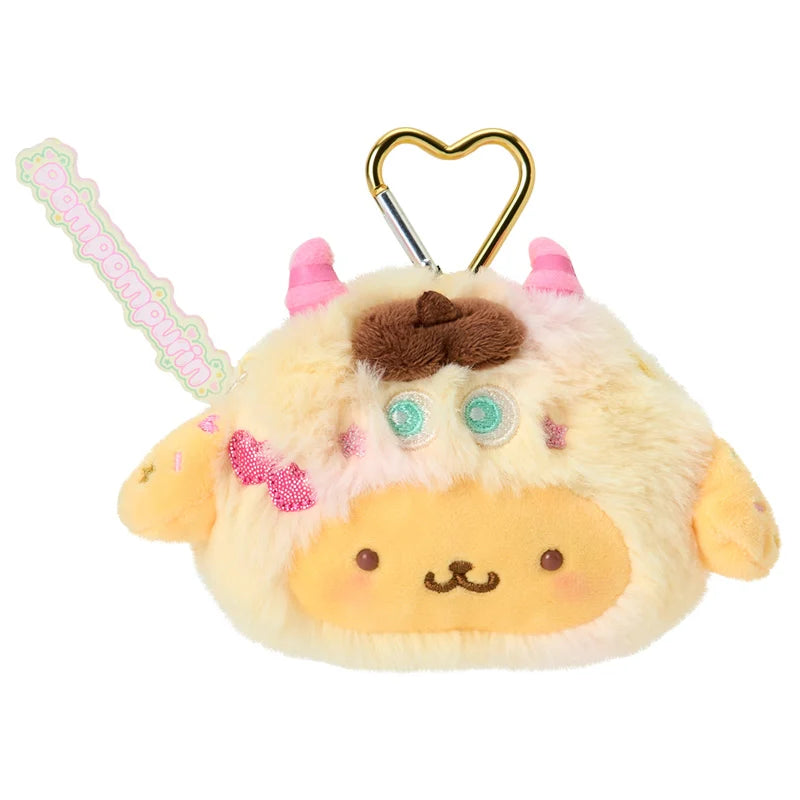 SANRIO | Pompompurin Pom Pom Purin Face-shaped Pouch Keychain 145×50×85mm (Colorful Pop Monster)