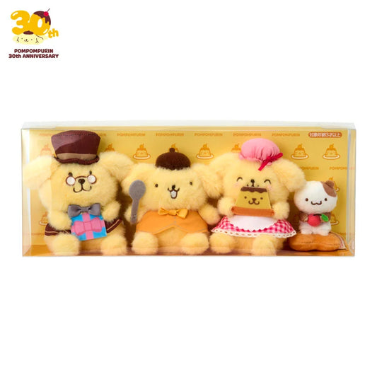 SANRIO | PomPomPurin Pom Pom Purin  Mini Plush Toy Set 340x80x130mm (Full And Happy Pudding 30th anniversary)
