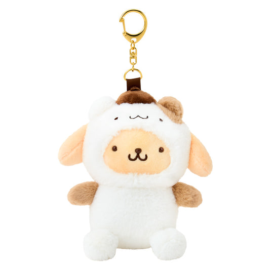 SANRIO | Pompompurin Pom Pom Purin Mascot Holder Bag Charm Keychain 140x70x155mm (Together With My Favorite Friends)