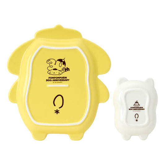 SANRIO | PomPomPurin Pom Pom Purin  Character Shaped Plate Set (Full And Happy Pudding 30th anniversary)