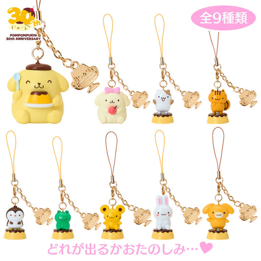 SANRIO | PomPomPurin Pom Pom Purin  Secret Strap Keychain Blind Box 45x45x55mm (Full And Happy Pudding 30th anniversary)