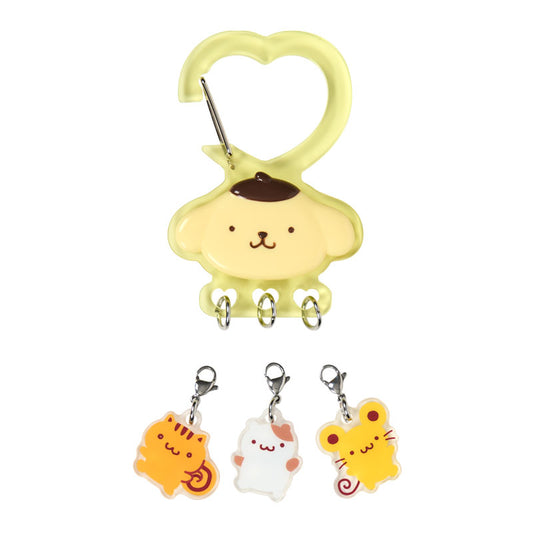 SANRIO | PomPomPurin Pom Pom Purin Carabiner Key Holder 164x69x110mm (Together With Favorite Friends)