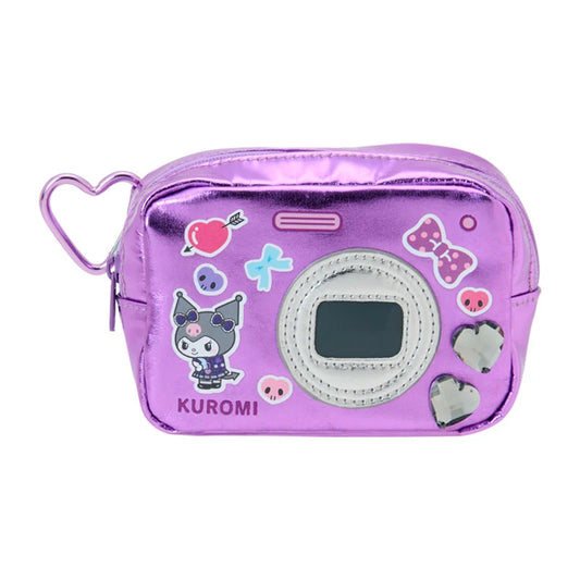 SANRIO | Kuromi Metallic Pouch with Carabiner 125x55x85mm (Academy Sparkling Journey)