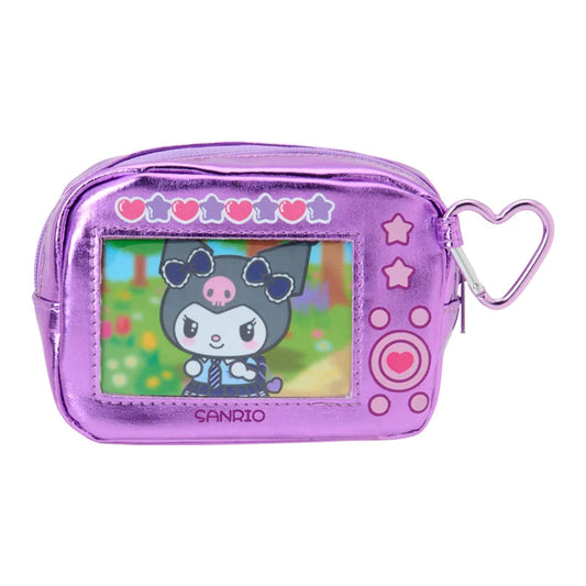 SANRIO | Kuromi Metallic Pouch with Carabiner 125x55x85mm (Academy Sparkling Journey)
