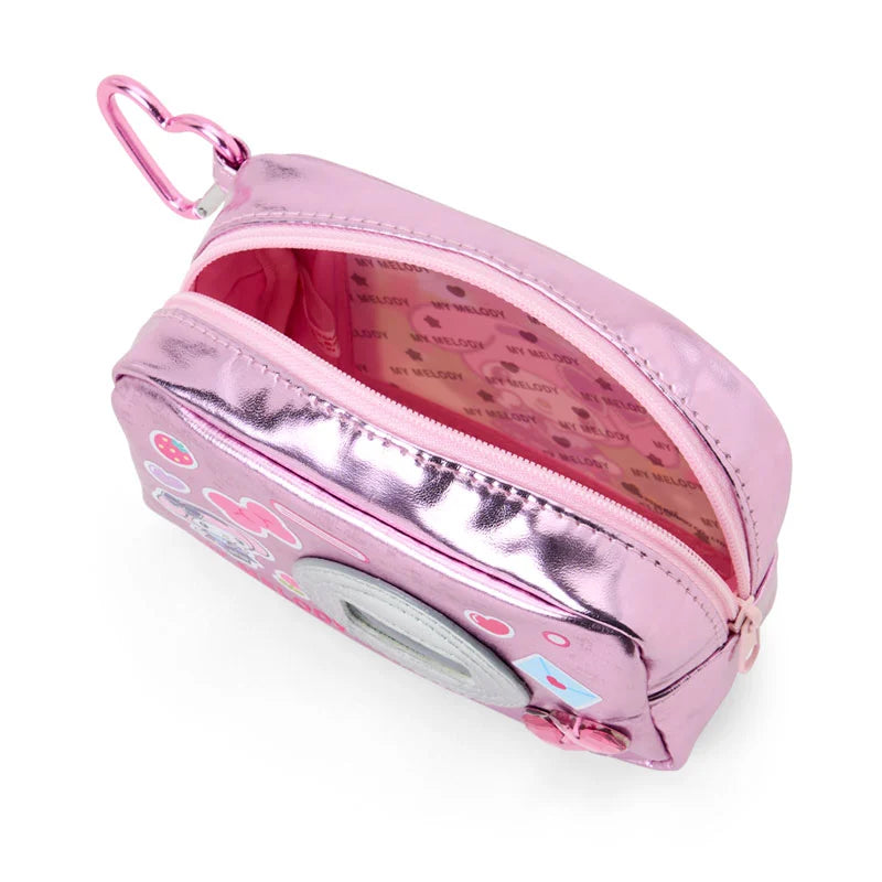 SANRIO | My Melody Metallic Pouch with Carabiner 125x55x85mm (Academy Sparkling Journey)