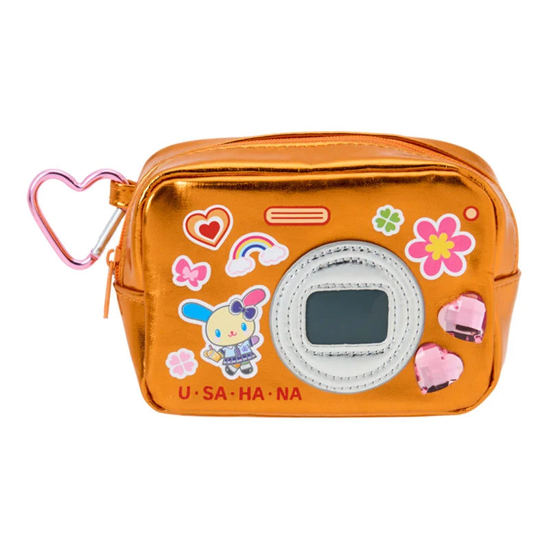 SANRIO | Usahana Metallic Pouch with Carabiner 125x55x85mm (Academy Sparkling Journey)