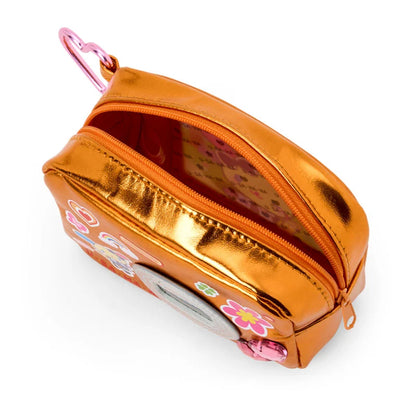 SANRIO | Usahana Metallic Pouch with Carabiner 125x55x85mm (Academy Sparkling Journey)