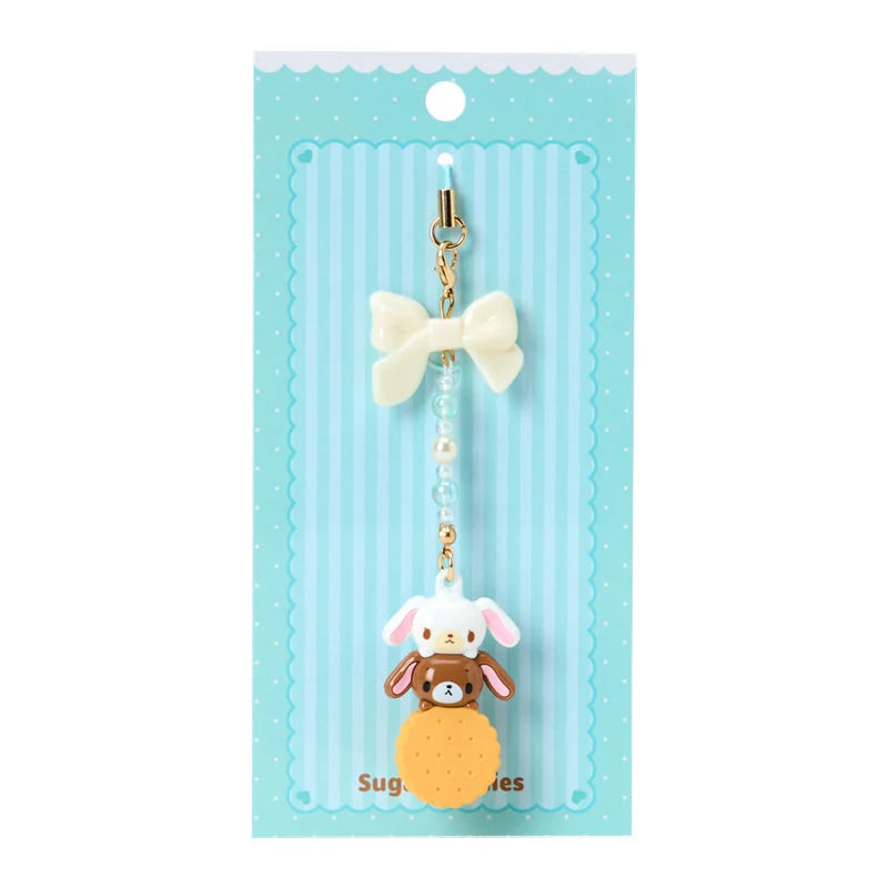 SANRIO | Bead Strap with Mascot 32×17×105mm (Happy Birthday Sugarbunnies Biscuit Design Series)