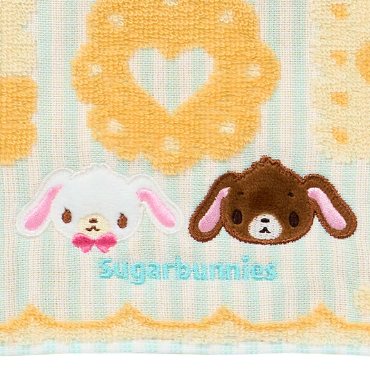 SANRIO | Petit Towel Handkerchief  250×3×250mm (Happy Birthday Sugarbunnies Biscuit Design Series)