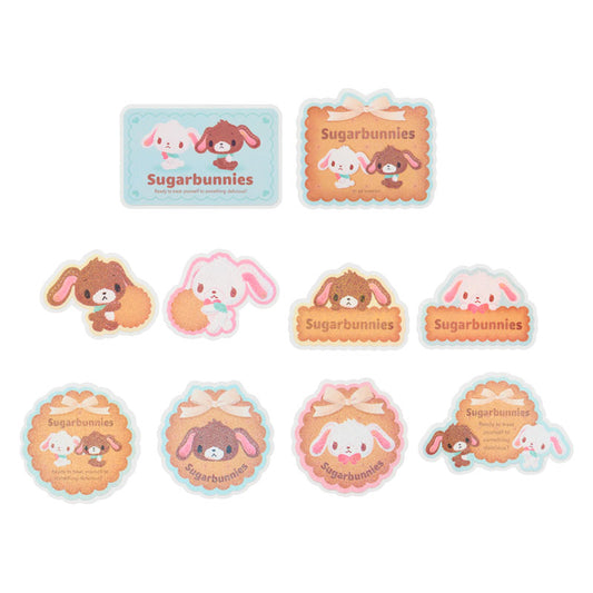 SANRIO | Sticker Set 100×3×120mm (Happy Birthday Sugarbunnies Biscuit Design Series)