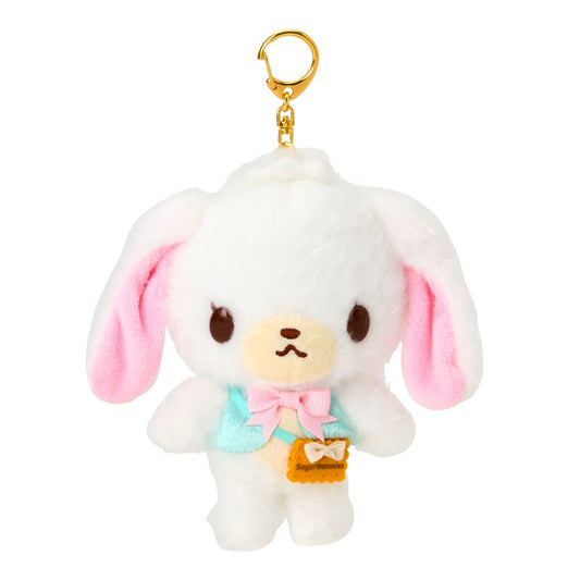 SANRIO | Shirousa Mascot Holder Bag Charm Keychain 150×65×145mm (Happy Birthday Sugarbunnies Biscuit Design Series)