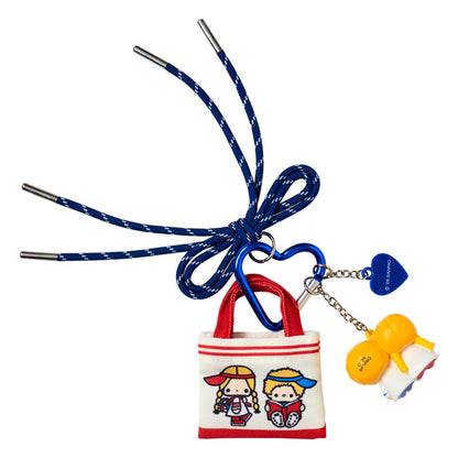 SANRIO | Little Twin Stars Patty & Jimmy Miniature Keychain Bag Charm (Tote Bag Carabiner Retro Nostalgia)