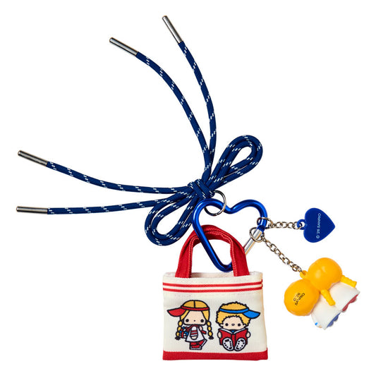 SANRIO | Little Twin Stars Patty & Jimmy Miniature Keychain Bag Charm (Tote Bag Carabiner Retro Nostalgia)
