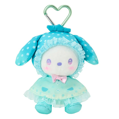 SANRIO | Pochacco Mascot Holder Bag Charm Keychain 120×75×135mm (Sweet Rain Collection Raincoat)